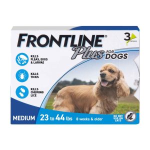 Frontline Plus Flea & Tick Control for Dogs, 23-44 Pounds