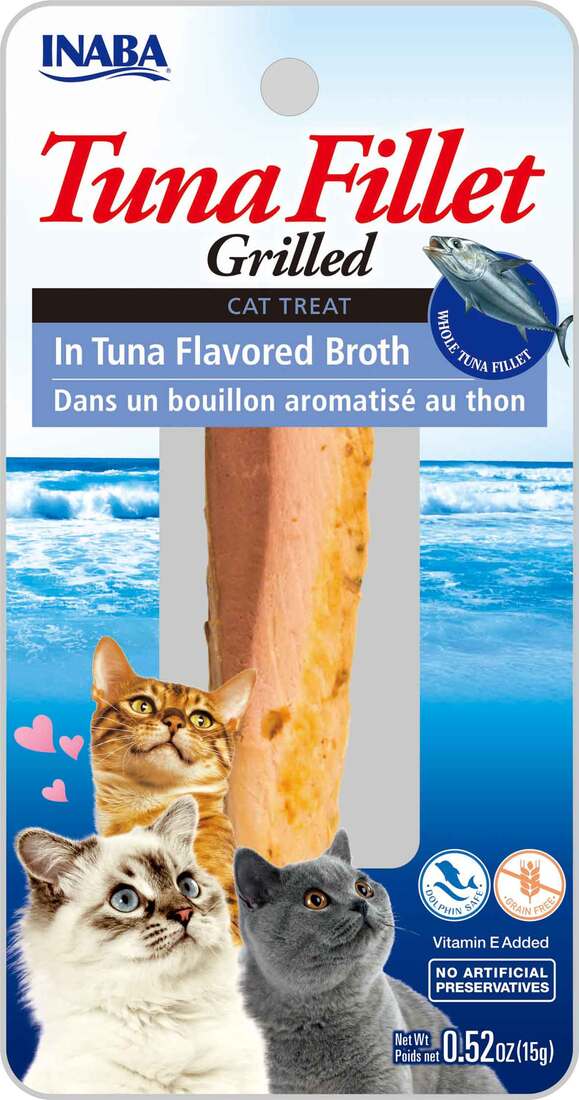 Inaba Tuna Fillet Grilled Cat Treat in Tuna Flavor Broth, 0.52 Ounces