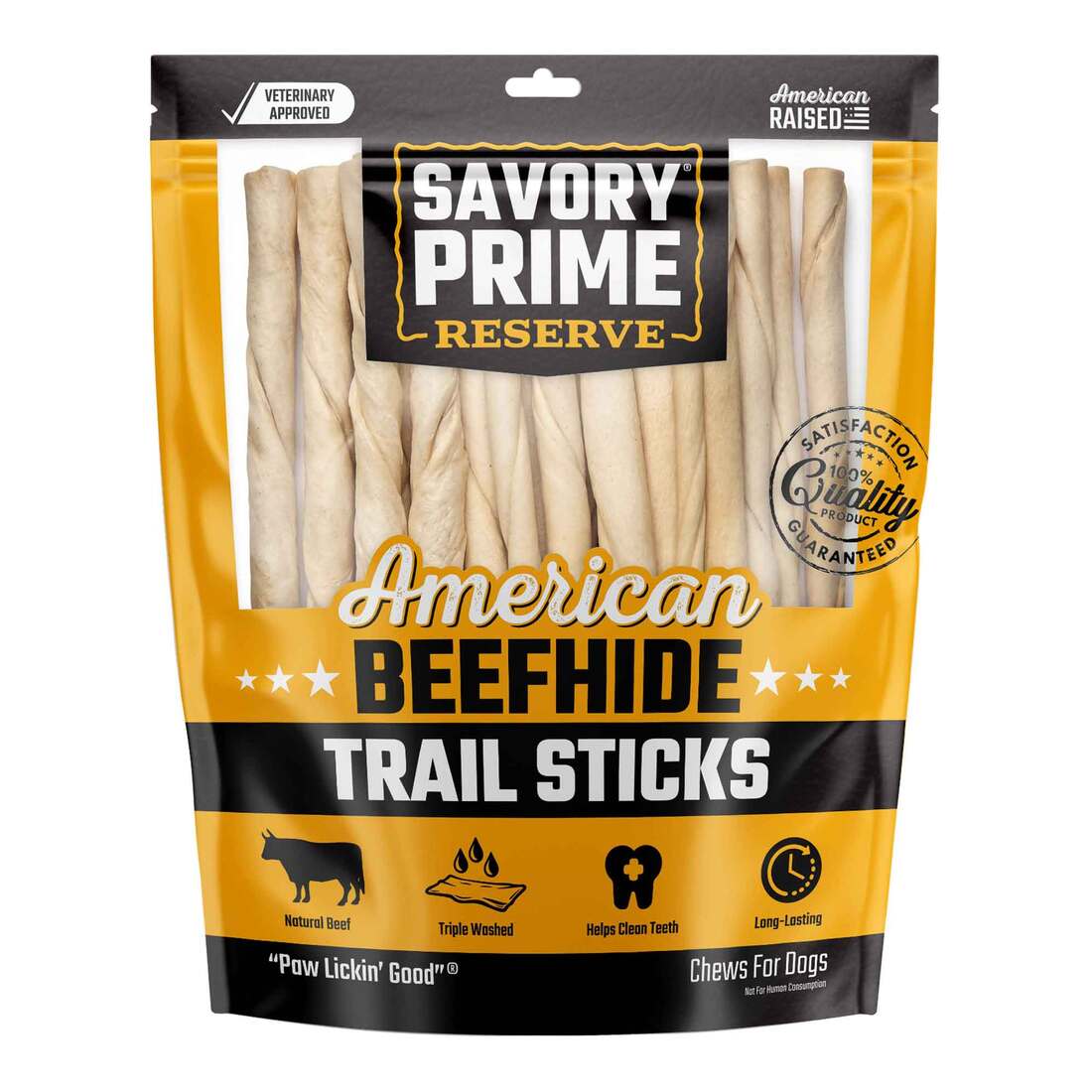 Savory Prime American Twist Stick Dog Treats, 5 Inches, 30 Count