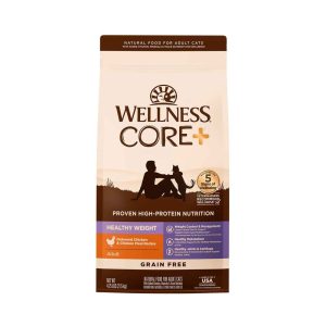 Wellness CORE+ Healthy Weight Grain Free Adult Dry Cat Food, Chicken & Chicken Meal Recipe, 4.75 Pou