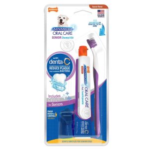 Nylabone Advanced Oral Care Senior Dog Dental Kit, Bacon, 3 Count