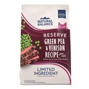 Natural Balance Limited Ingredient Reserve Dry Cat Food, Green Pea & Venison Recipe, 4 Pounds