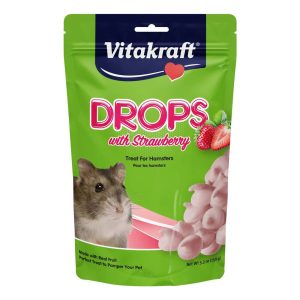 Vitakraft Hamster Drops with Strawberry, 5.3 Ounces