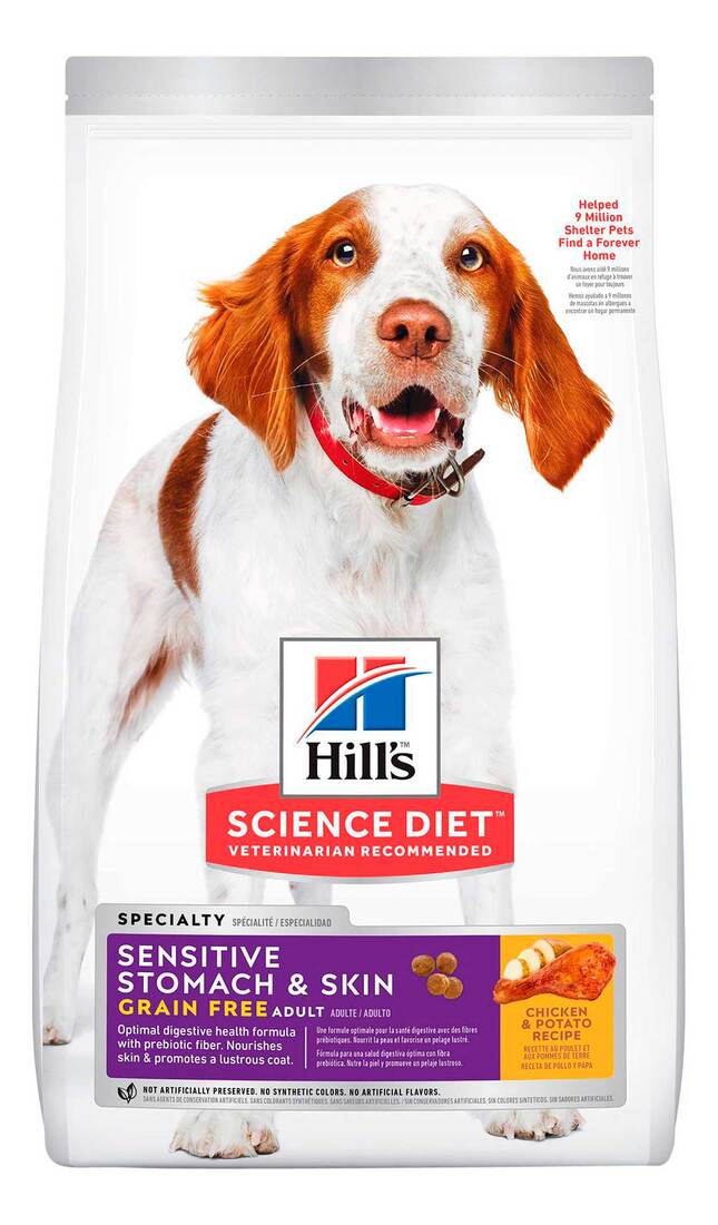 Hill's Science Diet Adult Sensitive Stomach & Skin Dry Dog Food, Grain Free Chicken & Potato Recipe,