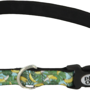 Play On Puffy Dog Collar, Banana Print