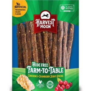 Harvest Moon Farm to Table Chicken & Cranberry Jerky Strips Dog Treats, 8 Ounces