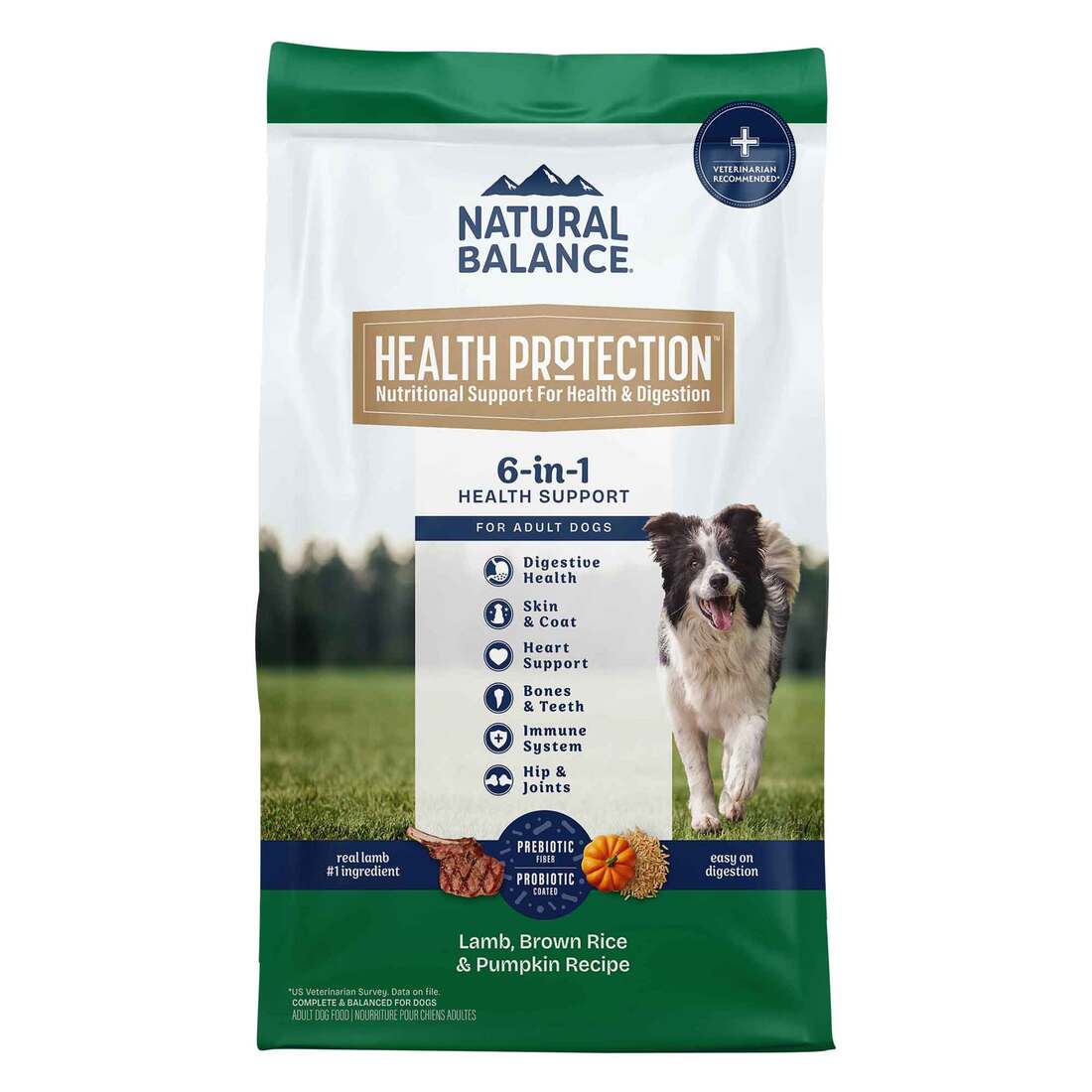 Natural Balance Health Protection Dry Dog Food, Lamb, Brown Rice & Pumpkin Recipe