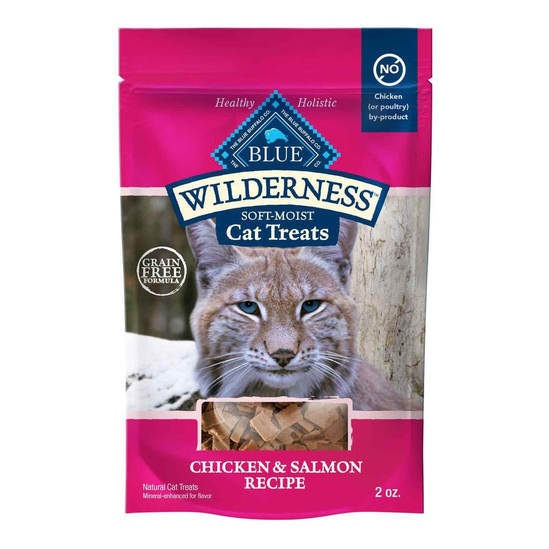 Blue Buffalo Wilderness Grain Free Soft-Moist Cat Treats, Chicken & Salmon, 2 Ounces