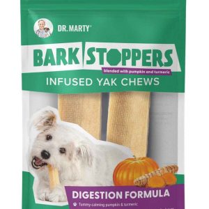 Dr. Marty Bark Stopper Digestion Yak Dog Chew, Medium, 2 Pack