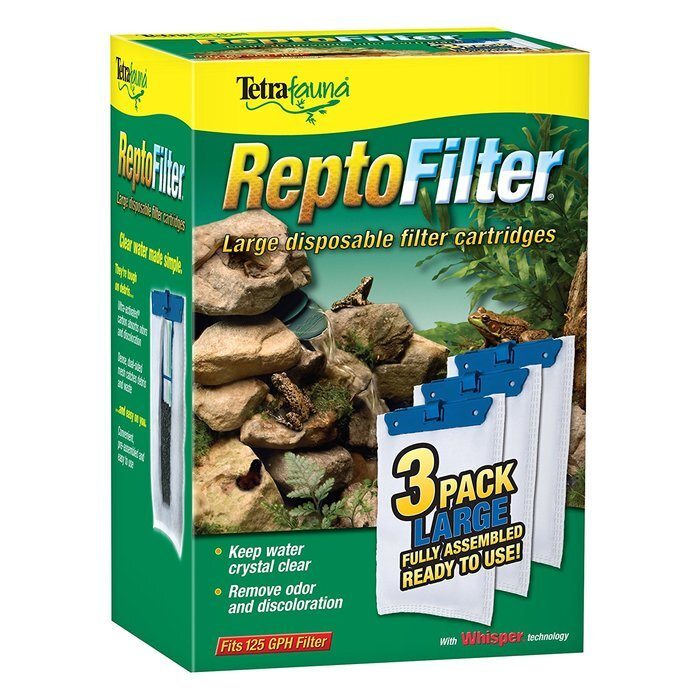 Tetra ReptoFilter 125 Large Disposable Filter Cartridges, 3 Pack