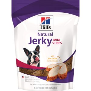 Hill's Natural Jerky Mini-Strips Dog Treats, Real Chicken, 7.1 Ounce Stand-up Resealable Pouch