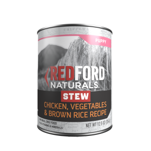 Redford Naturals Stew Puppy Wet Dog Food, Chicken, Vegetables and Brown Rice Recipe, 12.5 Ounces