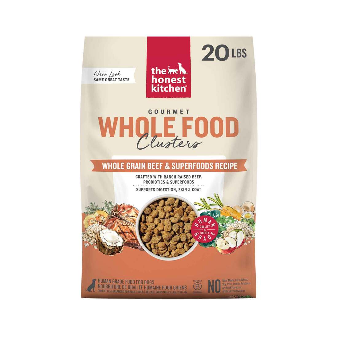 The Honest Kitchen Whole Food Clusters Beef & Oat Dry Dog Food