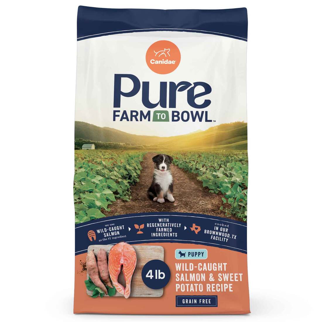 Canidae Pure Farm To Bowl Puppy Dry Dog Food, Wild-Caught Salmon & Sweet Potato Recipe - Image 2