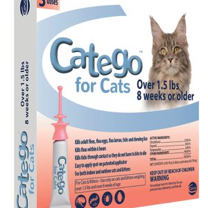 Catego Flea and Tick Medicine, 3 Pack, 1.5+ Pounds