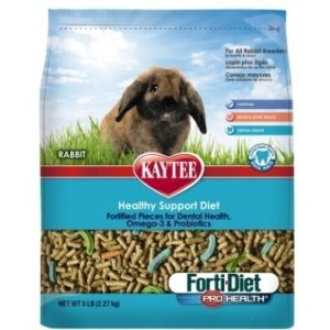 Kaytee Forti Diet Pro Health Rabbit Small Animal Food, Adult Healthy Support Diet, 5 Pounds