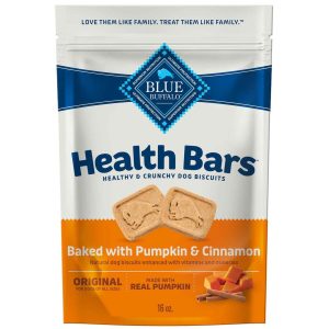 Blue Buffalo Health Bars, Natural Crunchy Oven-Baked Dog Biscuits, Pumpkin & Cinnamon, 16 Ounces