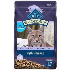 Blue Buffalo Wilderness Grain-Free Adult Natural Dry Cat Food, Chicken, 12 Pounds