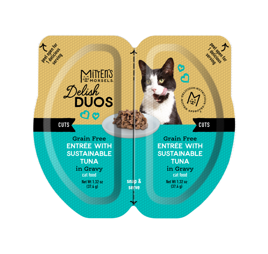 Mitten's Morsels Delish Duos Grain Free Cuts in Gravy Wet Cat Food