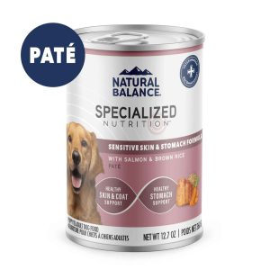 Natural Balance Specialized Nutrition Wet Dog Food, Sensitive Skin & Stomach, Salmon & Brown Rice Fo