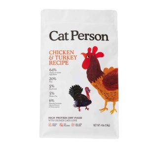 Cat Person Dry Cat Food, Chicken and Turkey, 4 Pounds