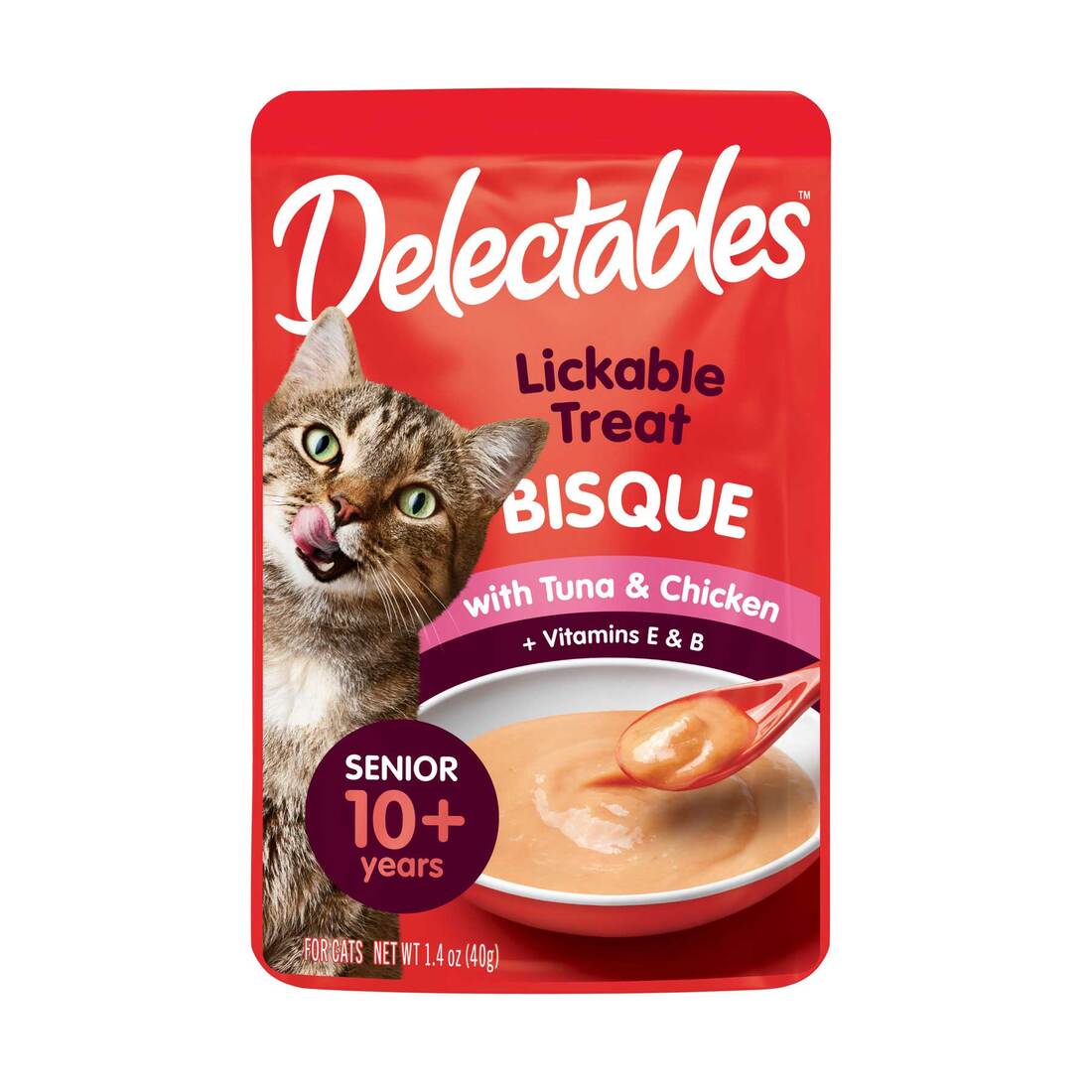 Hartz Delectables Bisque Senior 10 Years+ Tuna & Chicken Wet Cat Food, 1.4 Ounces