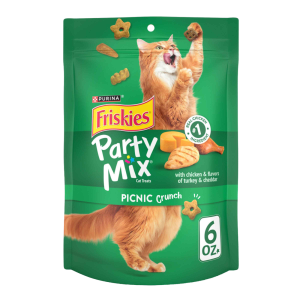 Purina Friskies Cat Treats, Party Mix Picnic Crunch - 6 Ounce Pouch