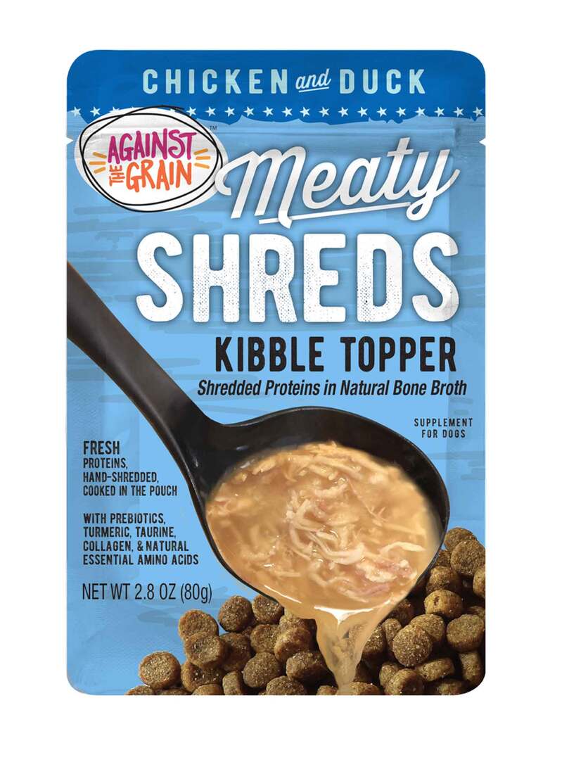 Against The Grain Meaty Shreds Dog Kibble Topper