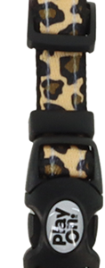 Play On Puffy Dog Collar, Leopard Print