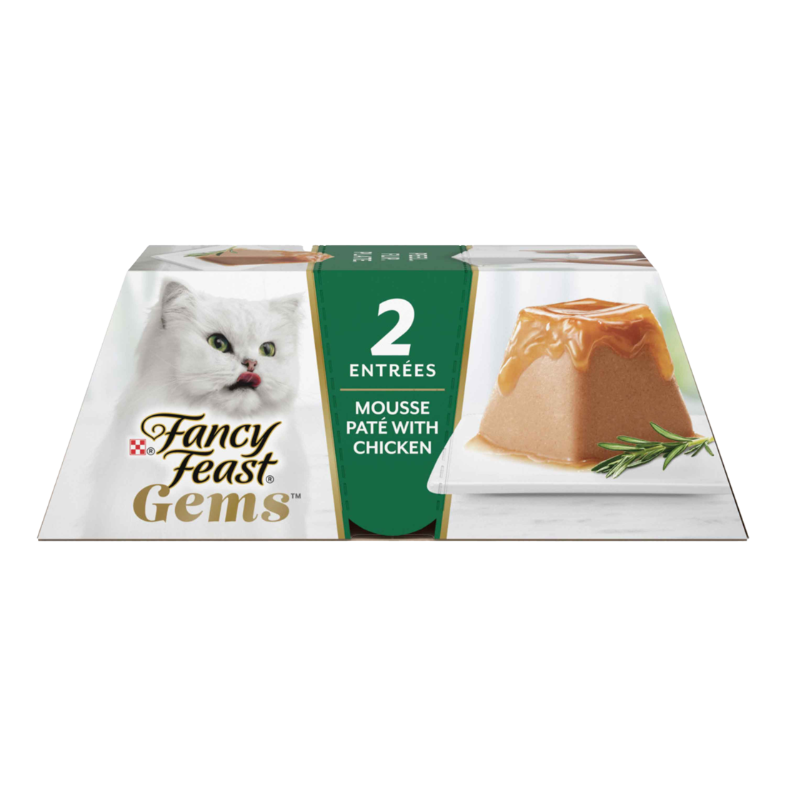 Purina Fancy Feast Gems Mousse Pate With Chicken and Halo of Savory Gravy Cat Food - 4 Ounce Box