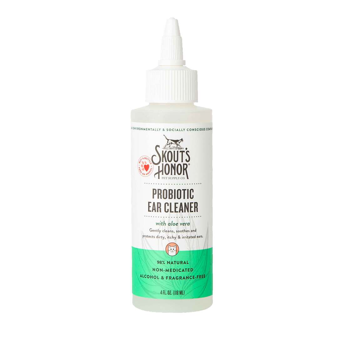 Skout's Honor Cat Probiotic Ear Cleaner, 4 Ounces