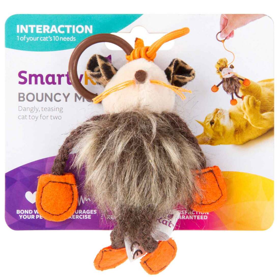 SmartyKat Bouncy Mouse Plush Dangler Catnip Cat Toy
