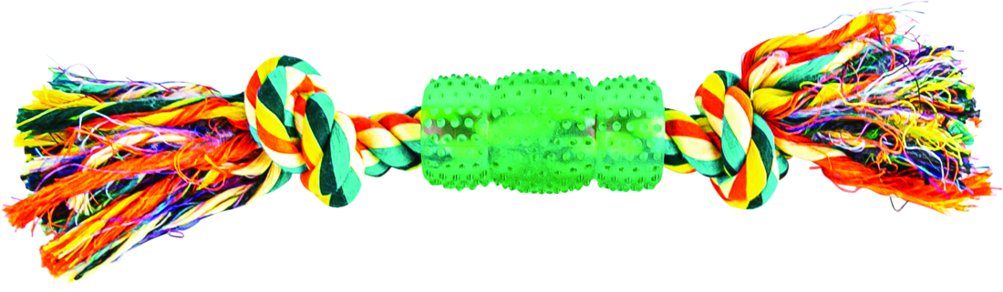 Play On Dog Toy Rope with TPR Bar