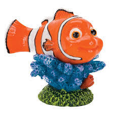 Penn Plax Mini Nemo on Blue Coral Aquarium Ornament