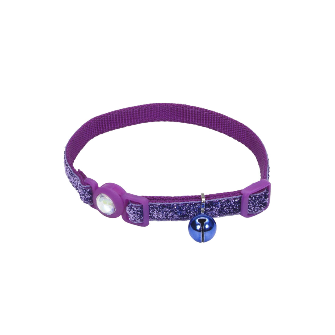 Coastal Safe Cat® Jeweled Buckle Adjustable Breakaway Collar with Glitter Overlay - Image 3