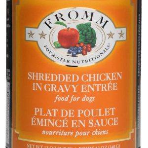 Fromm Four-Star Shredded Chicken in Gravy Entrée Wet Dog Food, 12 Ounces