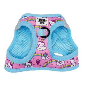 Sassy Meow Cat Harness, Hello Kitty Rainbows, Medium