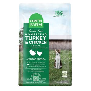 Open Farm Homestead Turkey and Chicken Dry Cat Food, 8 Pounds