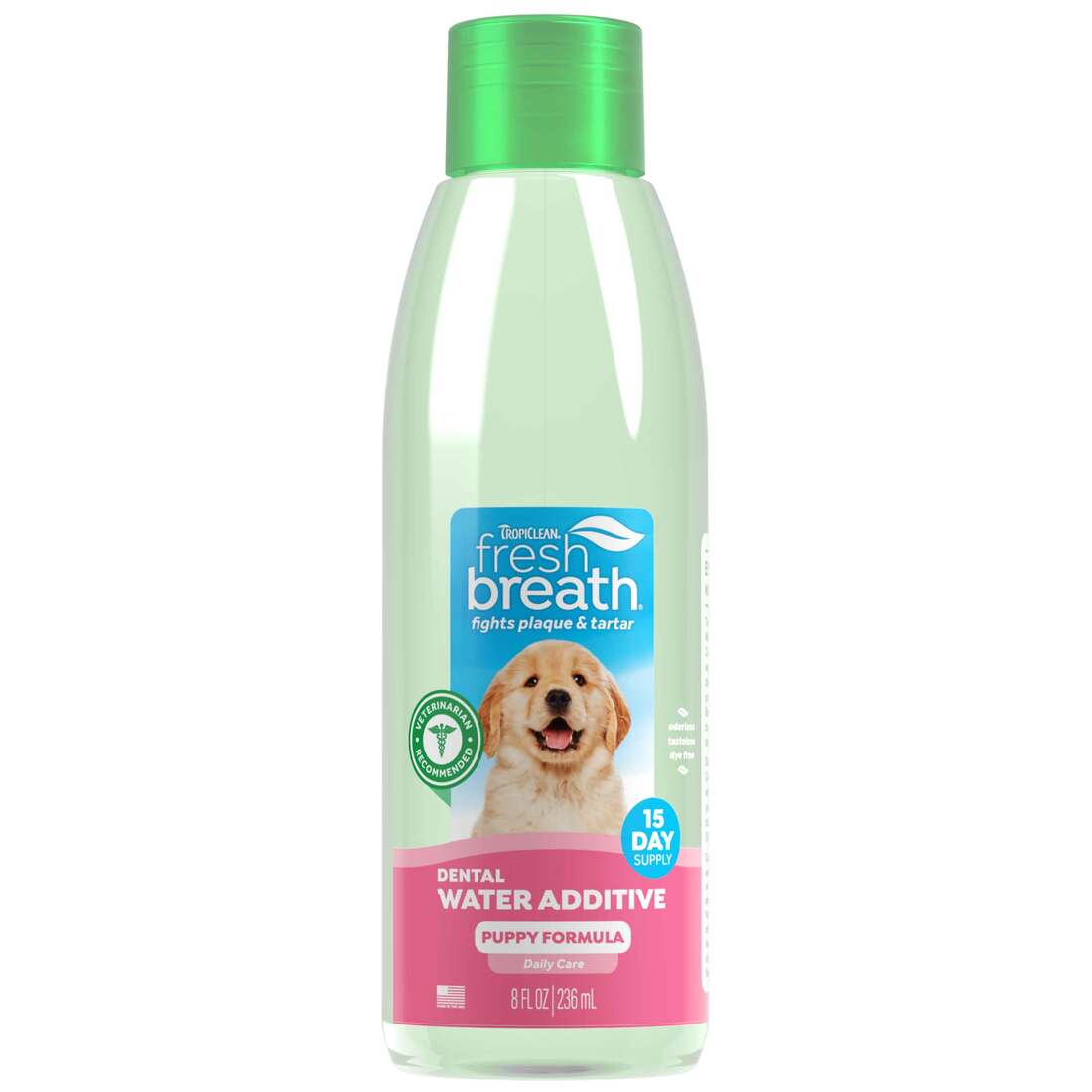 TropiClean Fresh Breath Dental Water Additive for Puppies, 8 Ounces