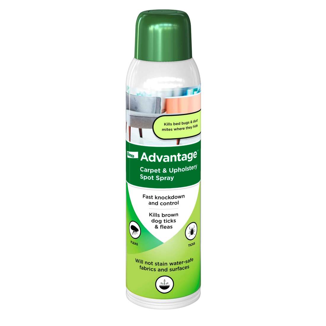Advantage Carpet & Upholstery Spot Spray | Kills Fleas & Ticks & Bedbugs | 16 Ounces