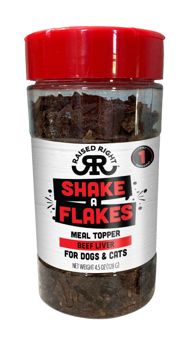 Raised Right Shake A Flakes Dog Treats, 4.5 Ounces