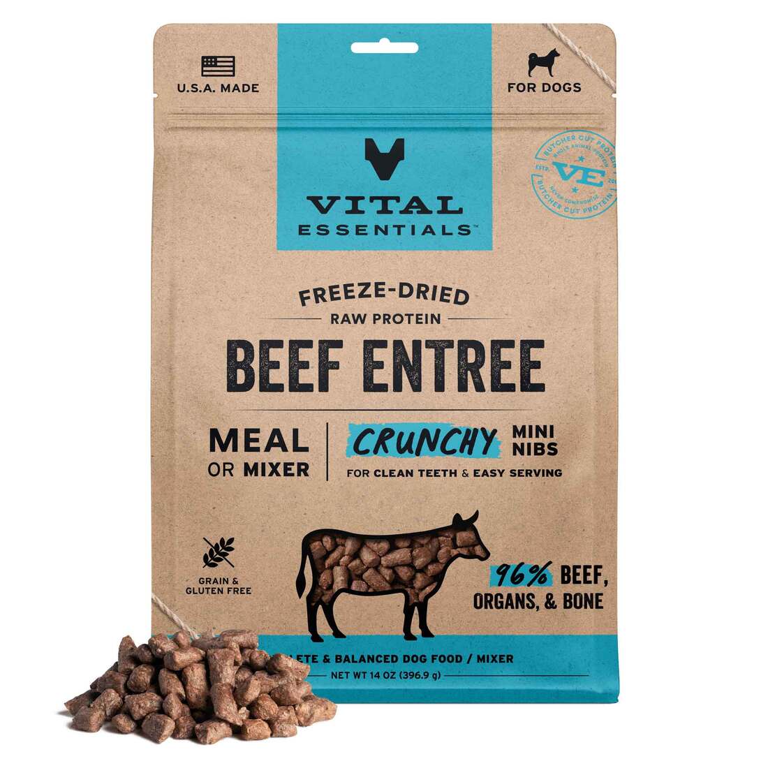Vital Essentials® Freeze-Dried Raw Mixer Dog Food, Crunchy Mini Nibs - Image 2