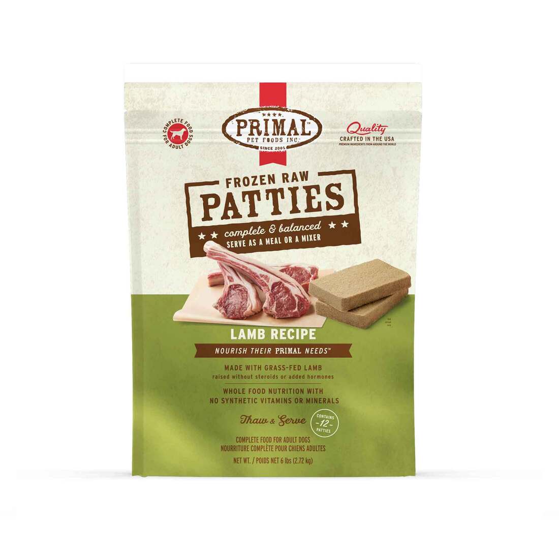 Primal Pet Foods Canine Frozen Lamb Formula - Not Available for Delivery