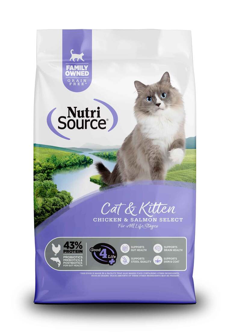 NutriSource Grain Free Chicken and Salmon Dry Cat/Kitten Food - Image 2