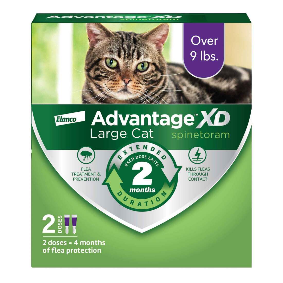 Advantage XD Long-Lasting Flea Prevention & Treatment for Large Cats (Over 9 lbs)