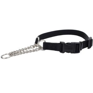 Adjustable Check Training Collar™ with Buckle for Dogs, Black, 3/4" x 18"-22"