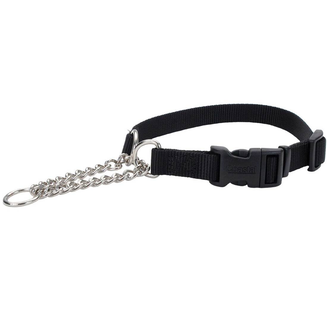 Adjustable Check Training Collar™ with Buckle for Dogs, Black, 3/4" x 18"-22"