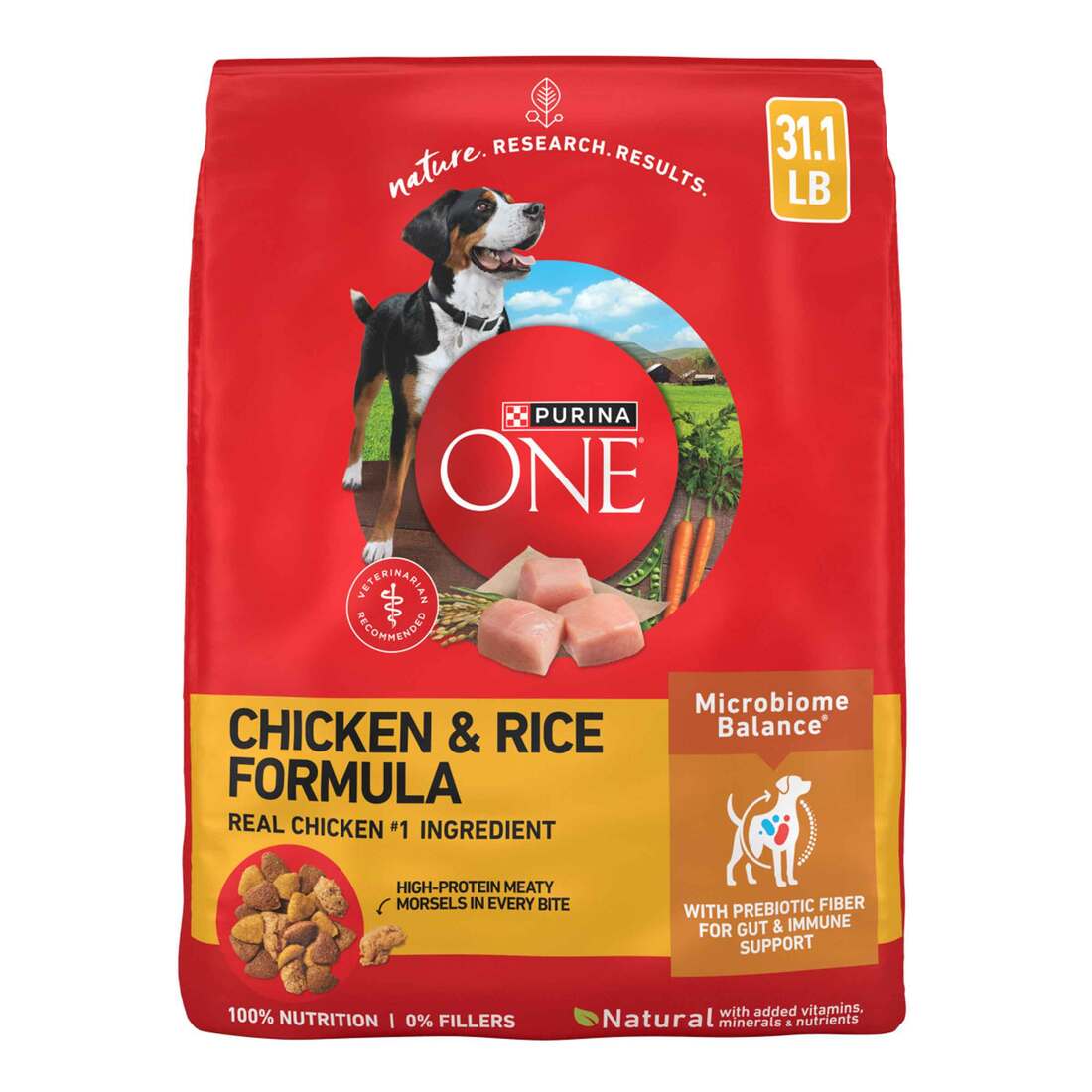 Purina ONE Natural Dry Dog Food, SmartBlend Chicken & Rice Formula - Image 2