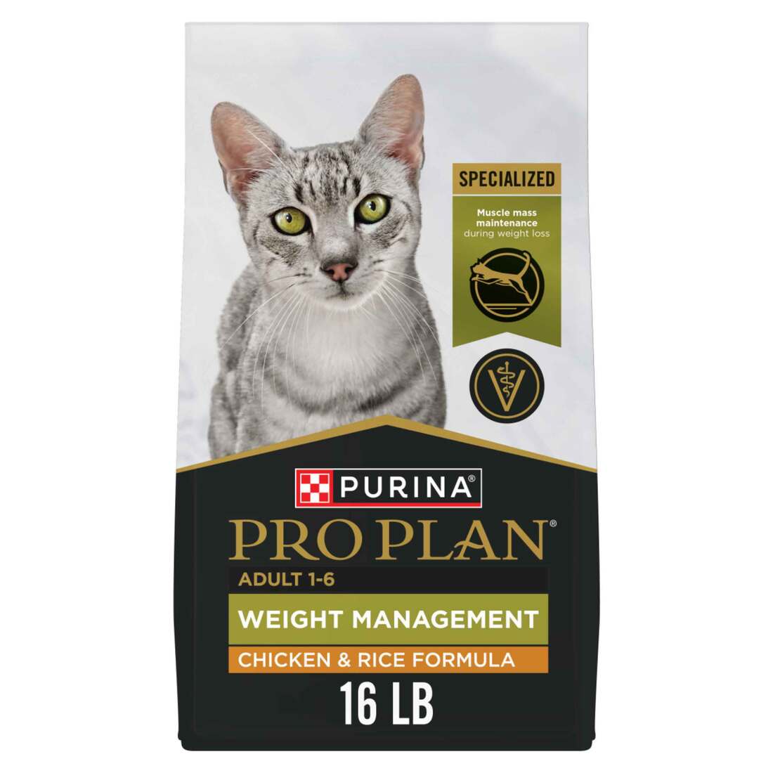 Purina Pro Plan Weight Control, High Protein Dry Cat Food, Weight Management Chicken & Rice Formula