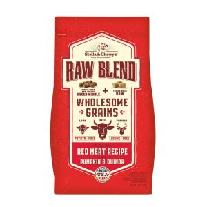 Stella & Chewy's Dog Raw Blend Kibble With Wholesome Grains, Red Meat Recipe, 22 Pounds